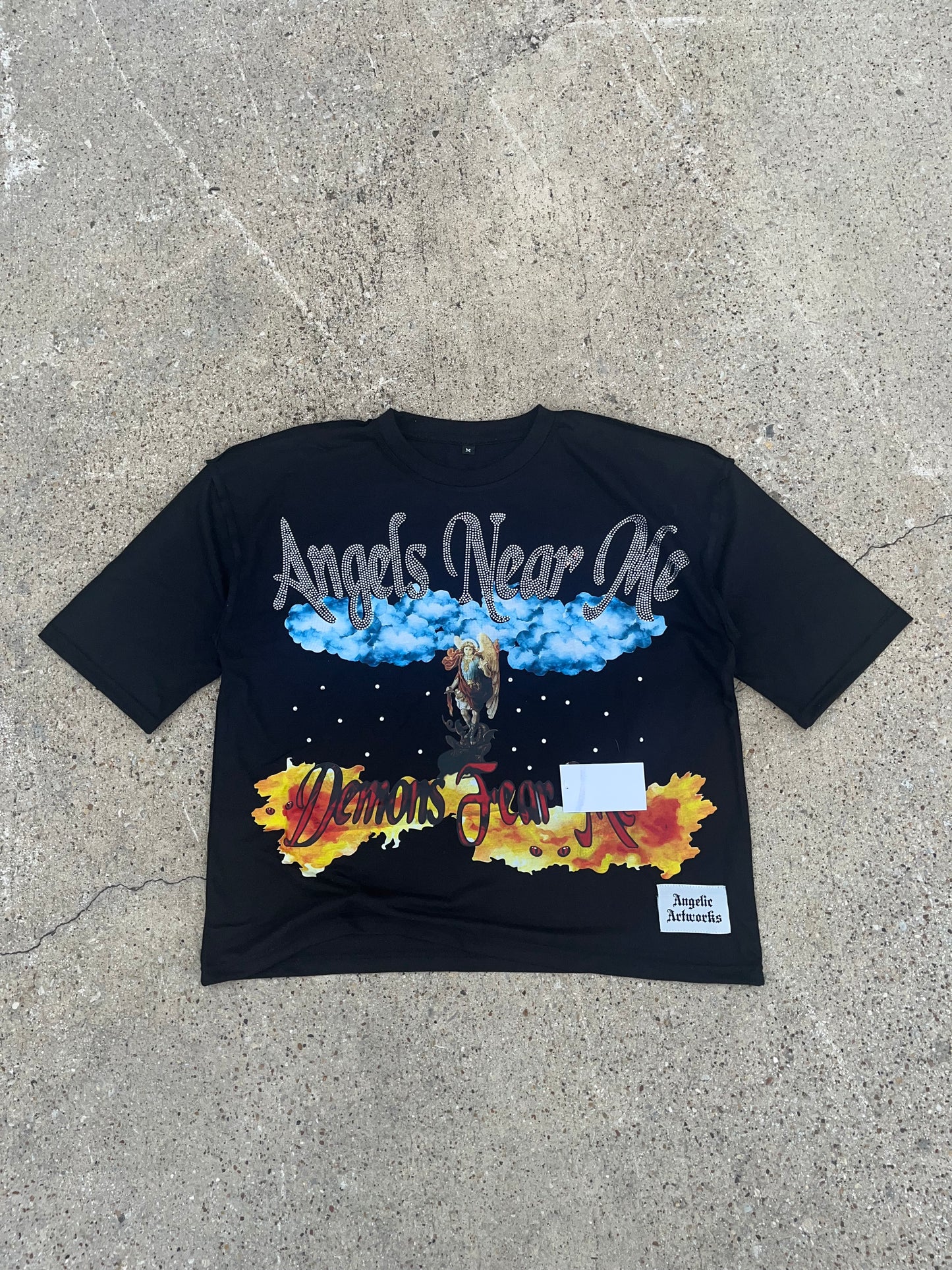 Angels Near Me, Demons Fear Me Tee (Black)