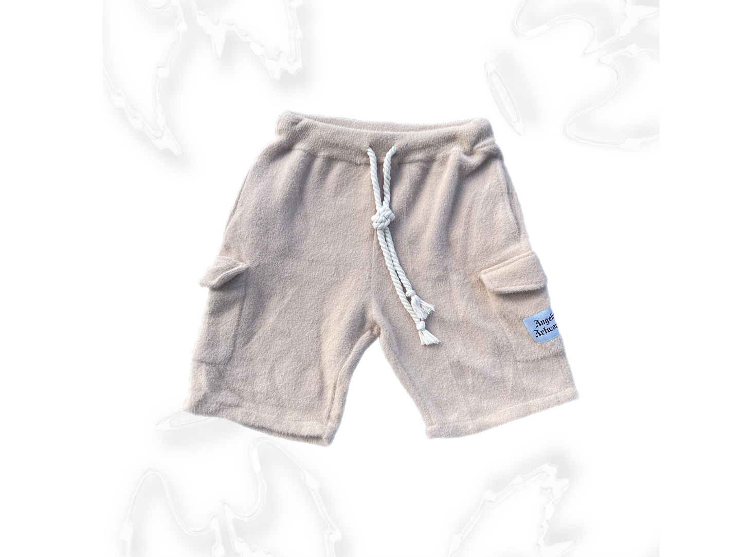 Mohair Cargo Shorts (Cream)