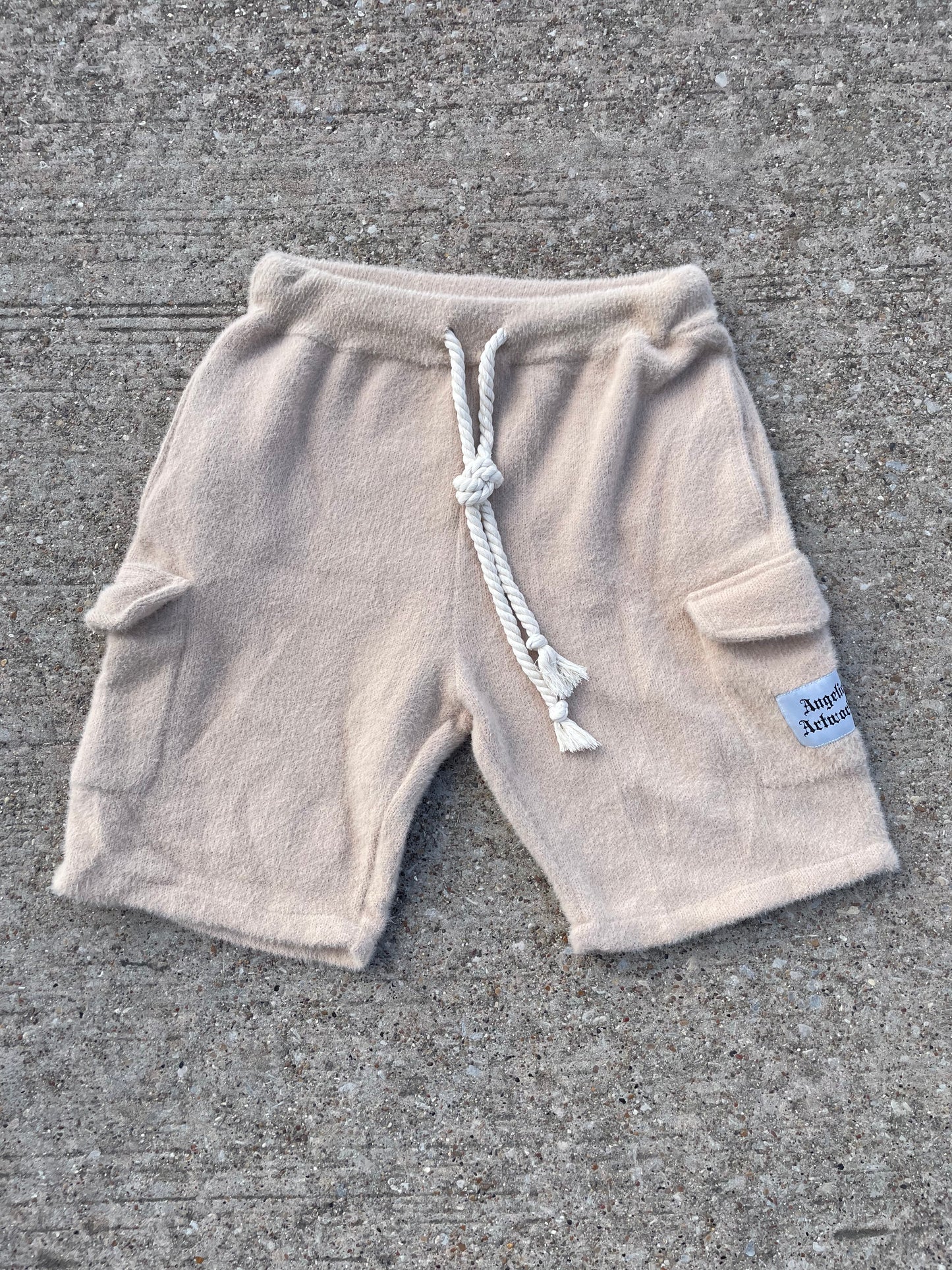 Mohair Cargo Shorts (Cream)