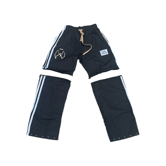 Convertible Track Pants (Black/White)